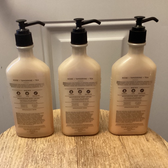 NEW Bath & Body Works 3 Rose Tangerine Tea Aromatherapy Lotions - Picture 2 of 2